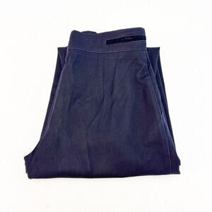 Laurel Navy Blue Pleated Gold Button High Waist Pants Wool/Silk Size 42